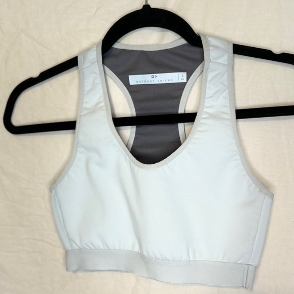 Outdoor Voices Racerback Sports Bra Women’s White- Size Small